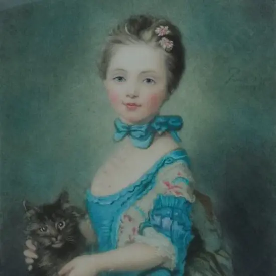 PERRONEAU, Jean Baptiste (1715-1783) - Girl with a Kitten
