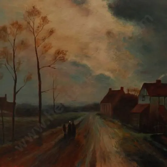 GILLESPIE, J. - Country Road with People Walking