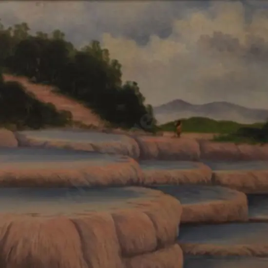 UNKNOWN Artist - Pink Terraces, New Zealand