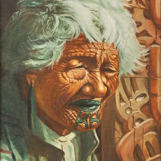 SANGL, Harry (1922-2023) - Kapi, Kapi (Old Sentinel) Maori Chieftainess (after Goldie)