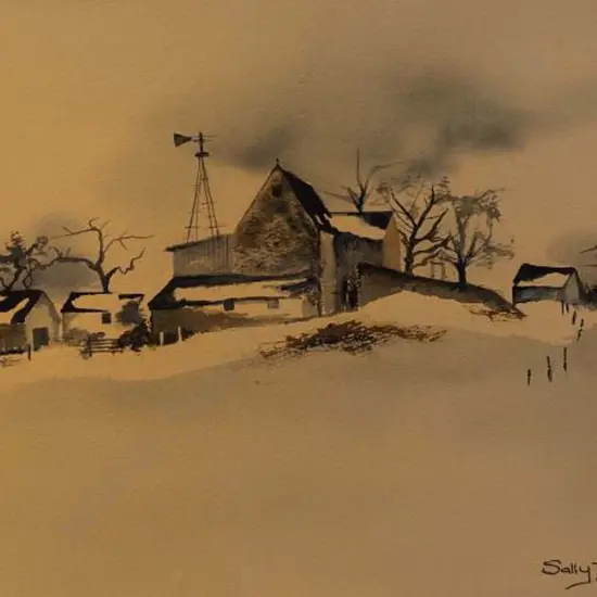 ASHLEY, Sally - Farmhouse with Snow