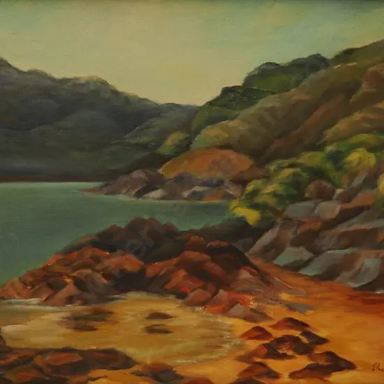 ABBOTT, Elva 1929-2025) - Cove Near Cooper's Beach