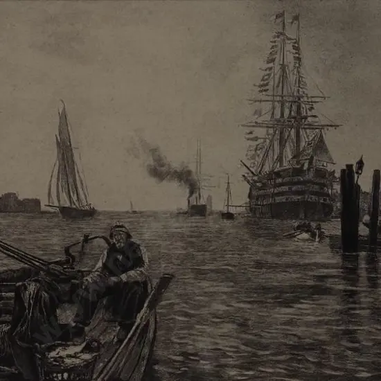 HEMY, Charles Napier (After) - Portsmouth Harbour