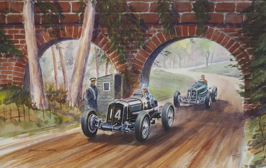 TAYLOR, Dennis (Active 1980s) - Donnington Races, 1937 Image 1++