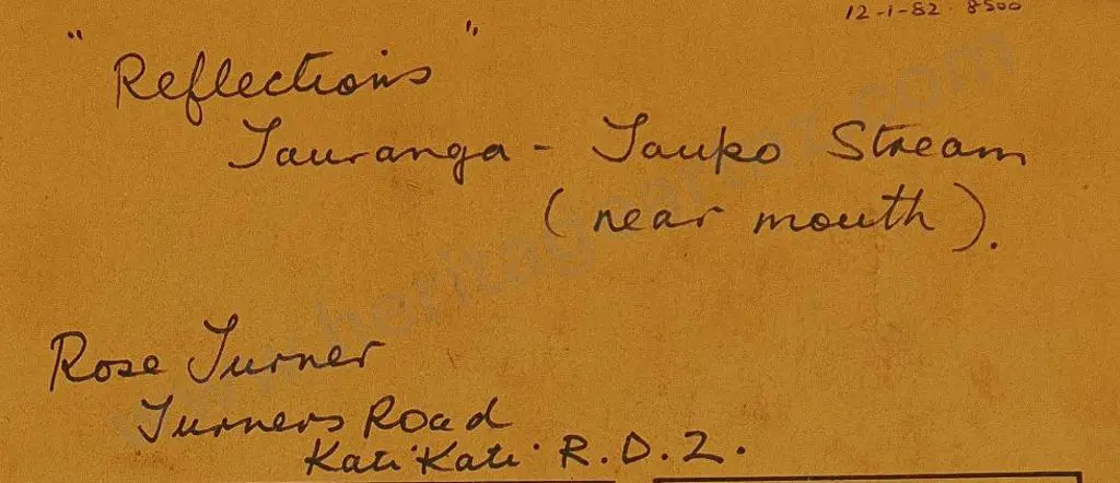 TURNER, Rose - Reflections, Tauranga Taupo Stream, 1982 Image 1++