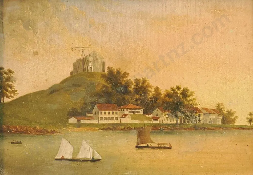 UNKNOWN - Boats sailing by Hill Image 1++