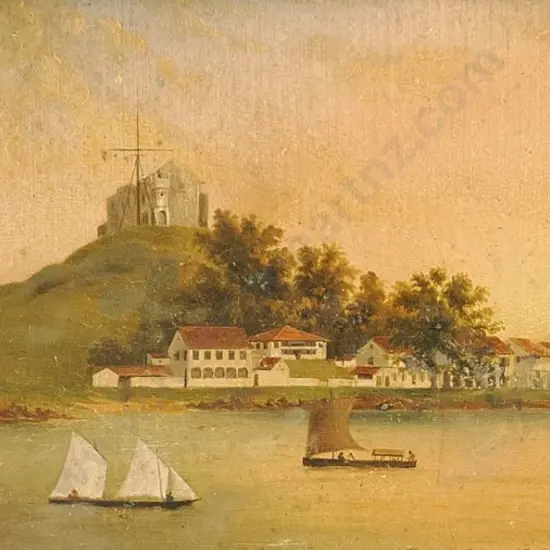 UNKNOWN - Boats sailing by Hill