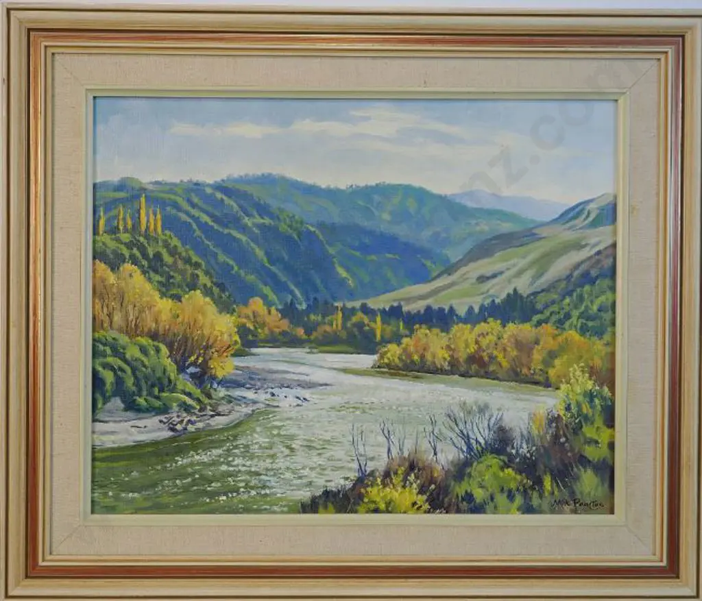 POULTON, Maurice A. (1909-1983) - Morning Light, Whanganui River Image 1++