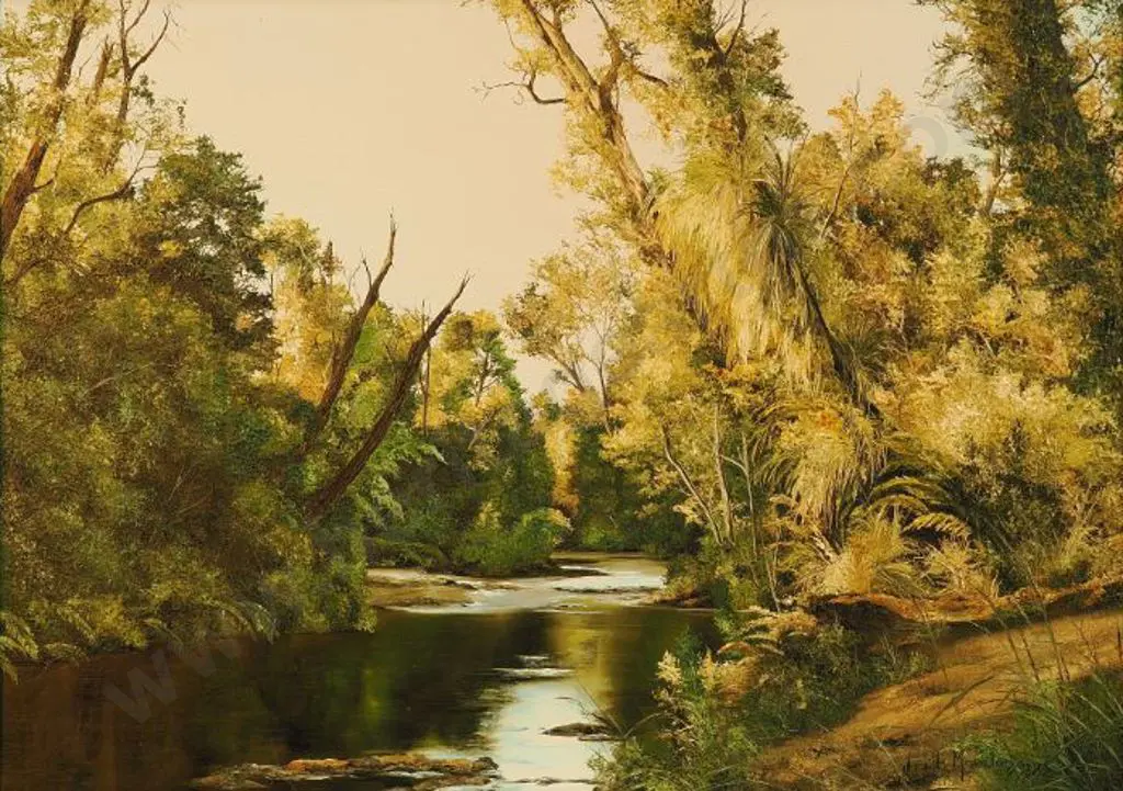 MORETON, Judith (1940-) - Wairere River off Kaimai Ranges, 1988 Image 1++