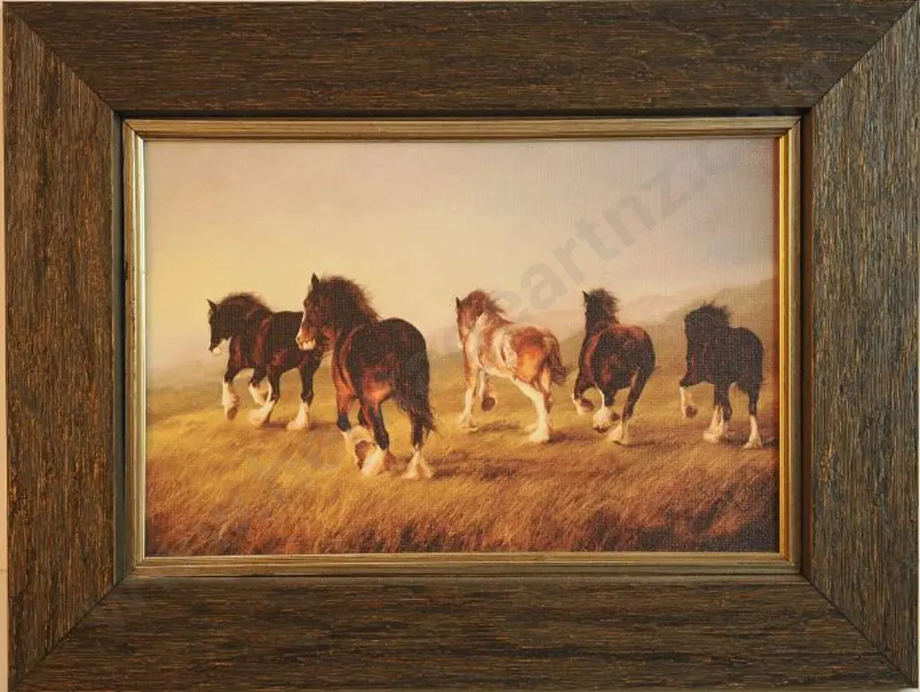 UNKNOWN Artist - Horses Running Wild - possibly Waiouru Area Image 1++