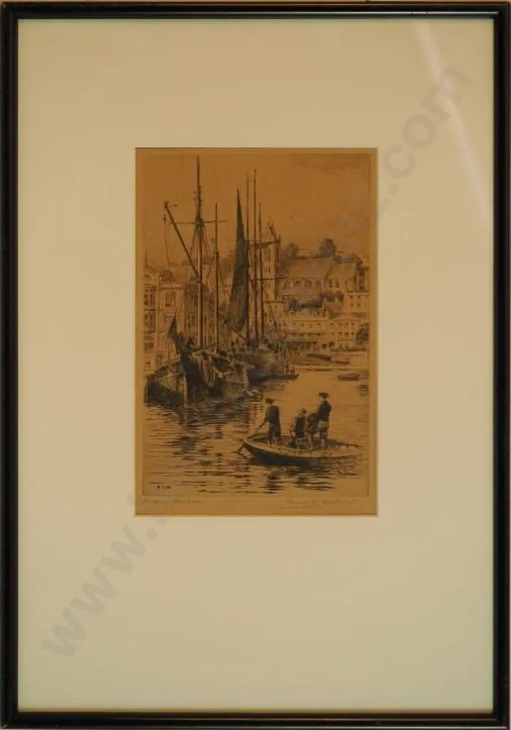 WALKER, Henry George (1876-1932) - Torquay Harbour Image 1++