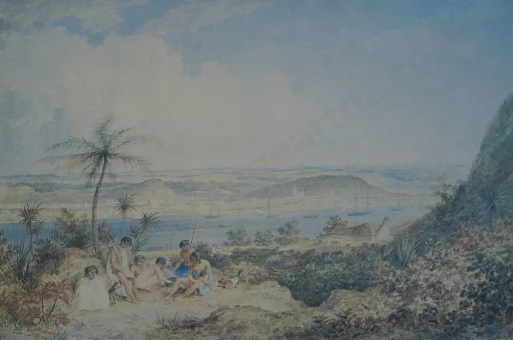 GILFILLAN, John Alexander (1793-1864) - View of Wanganui, 1847 Image 1++