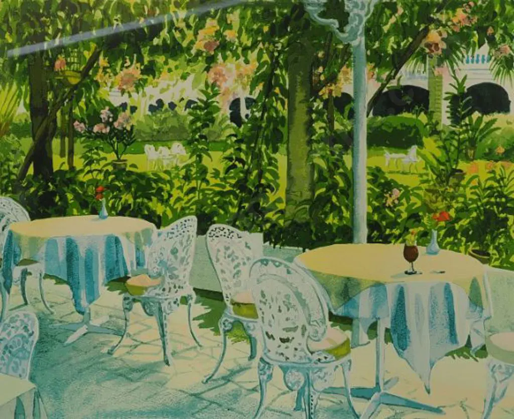 RICKMAN, Alana - Raffles Hotel Terrace, Singapore Image 1++