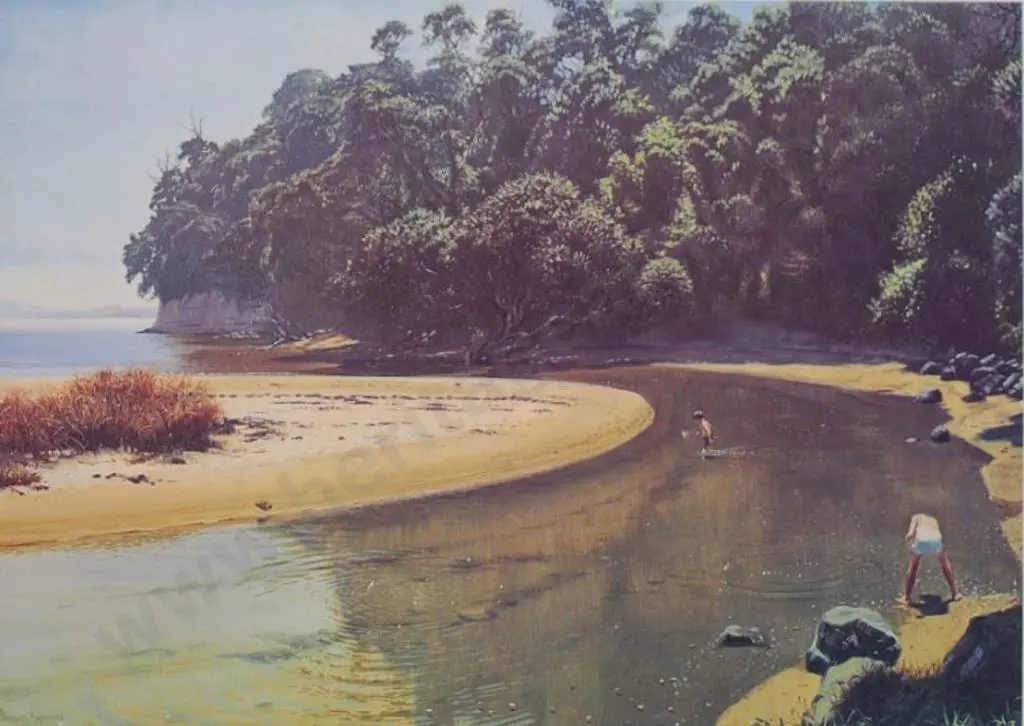 BRADDOCK, Graham (1942-) - Sunday Afternoon, Stanmore Bay, Auckland Image 1++