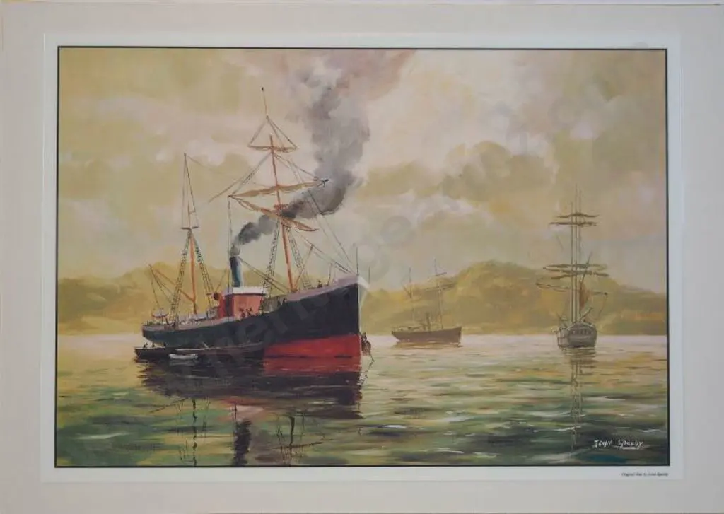 SPEEDY, John (1940-) - Coaling of Ships in Bay of Islands Image 1++