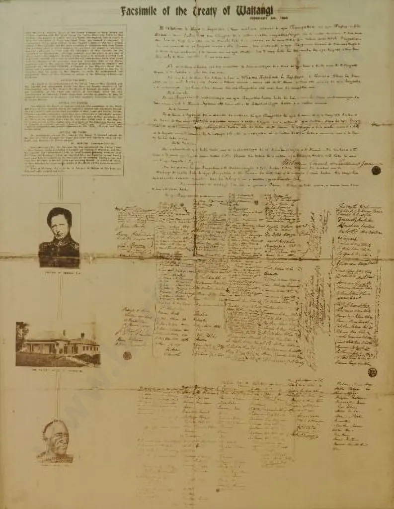 TREATY of WAITANGI - Treaty of Waitangi - Facsimile Image 1++