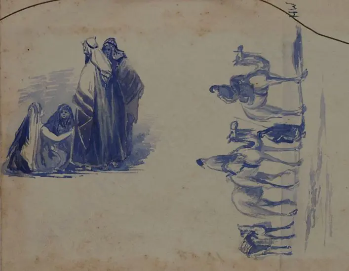 WARRE, Sir Henry James (1819-1898) - Sketches in the East, 1858 (Two sided watercolour) Image 1++