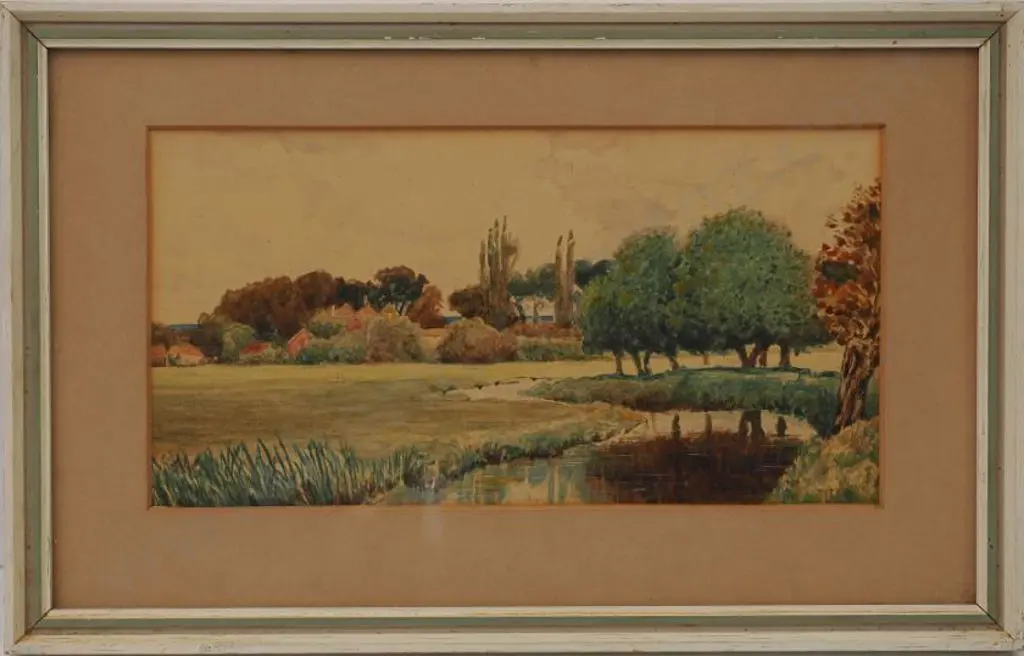 SCOTT, M. - Meandering Stream with Trees & Grass Image 1++