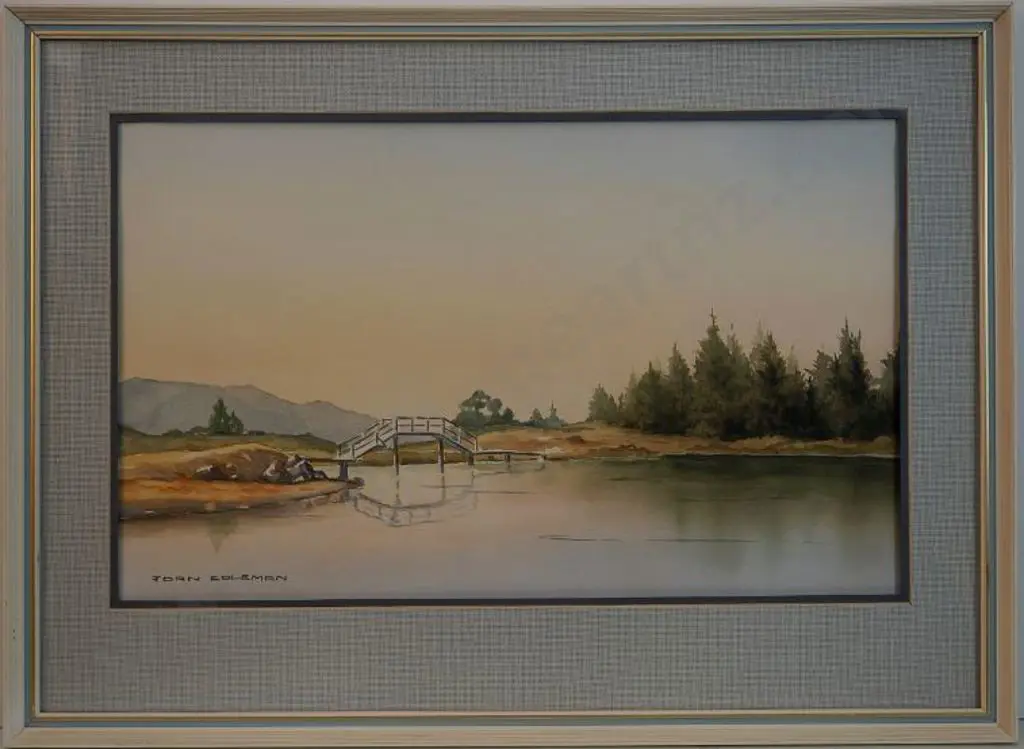 COLEMAN, Joan - Lake with Bridge Image 1++