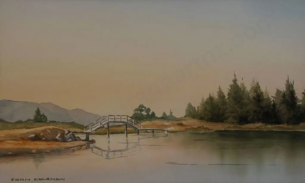 COLEMAN, Joan - Lake with Bridge Image 1++