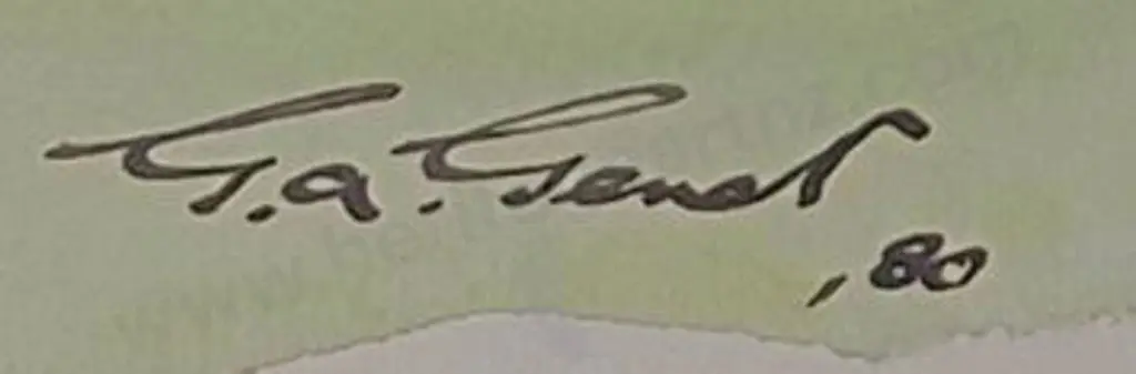 GENET, G.A. (Active 1960s-70s) - White Farmhouse Image 1++