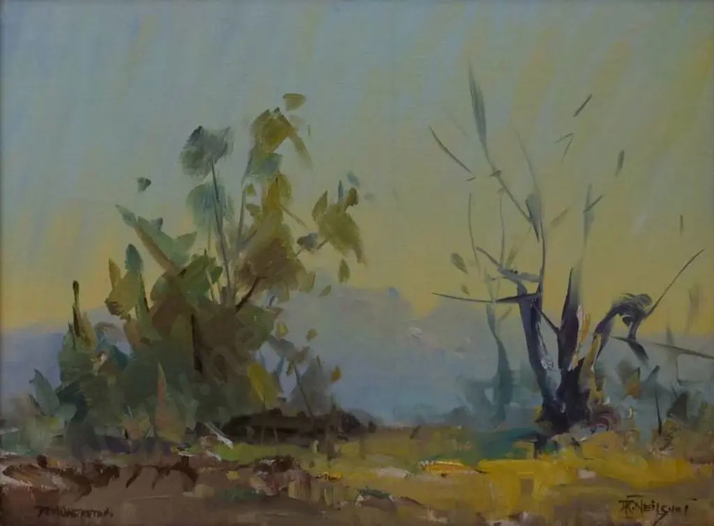 NEILSON, Don R. (1924-2013) - Demon Station - Fire Ravaged Countryside Image 1++