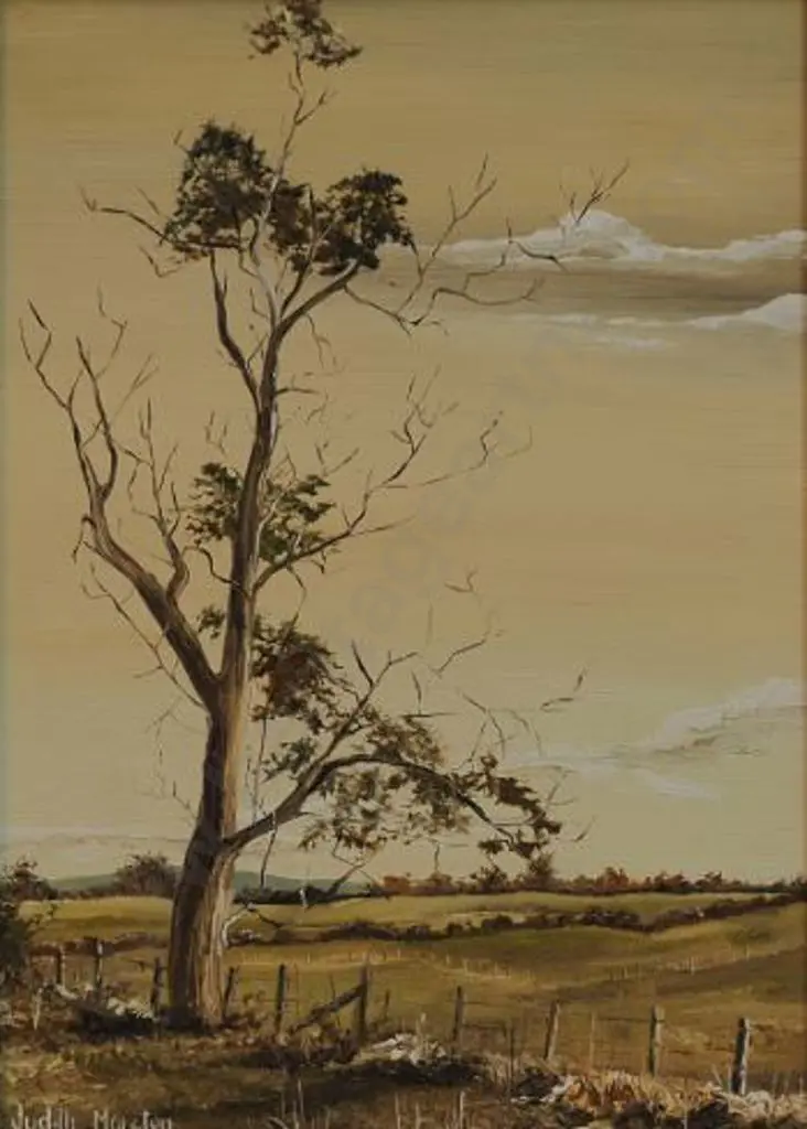 MORETON, Judith (1940-) - Te Aroha Scene with Tree Image 1++