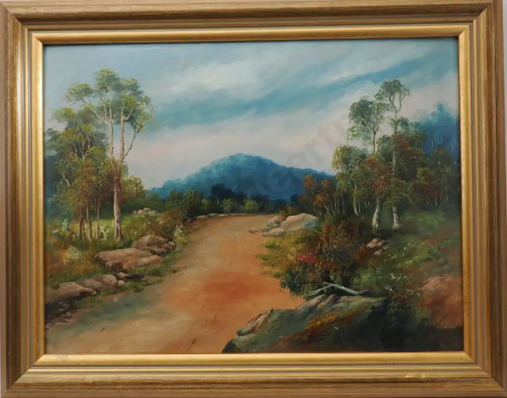 UNKNOWN artist (R.W.) - The Road to Bulli, N.S.W. (Australia) - 19th Century Image 1++