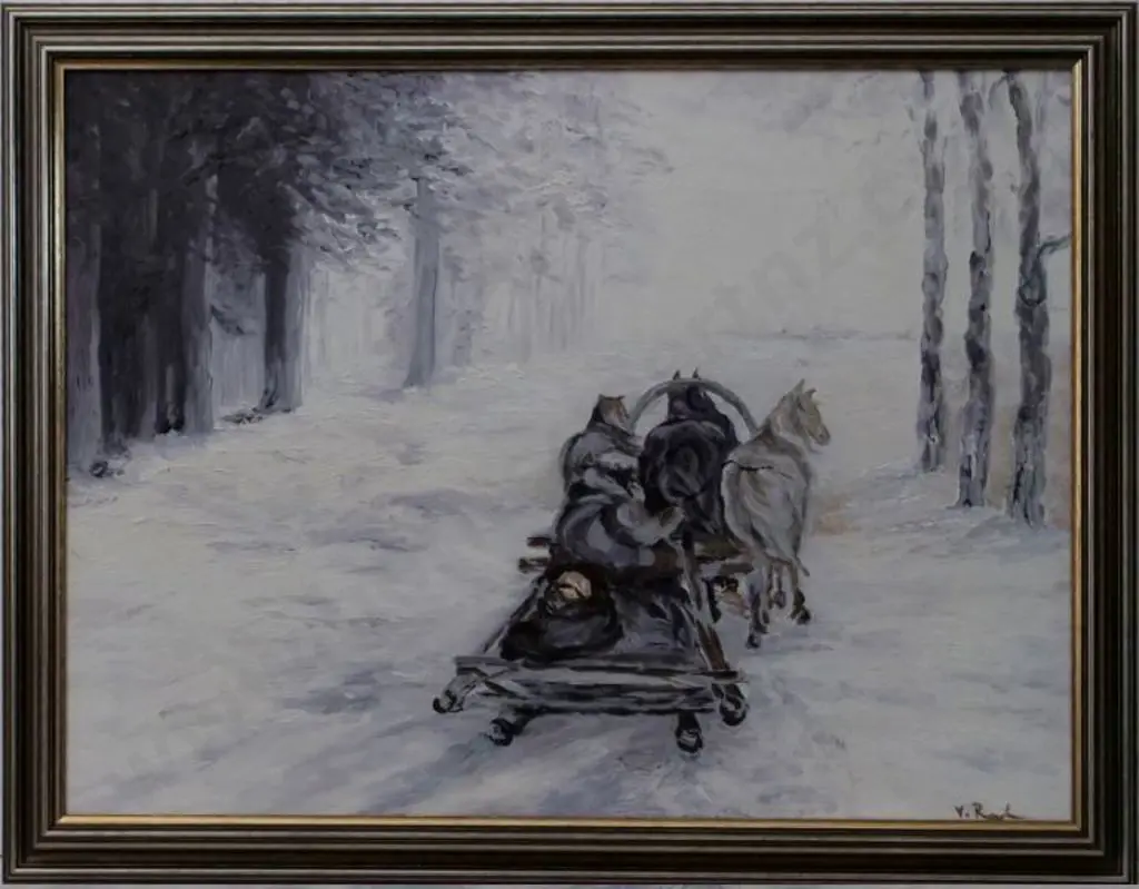 V.R. - Family on Sledge in Snow Image 1++