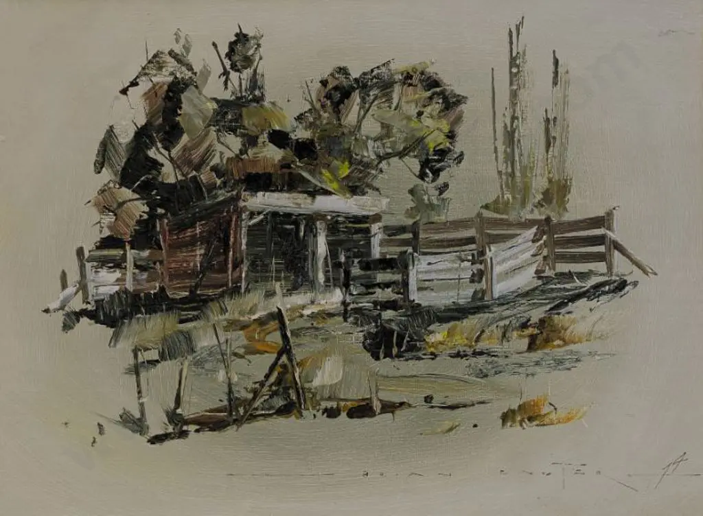 BAXTER, Brian (1940-) - Country Shed & Stockyard Image 1++