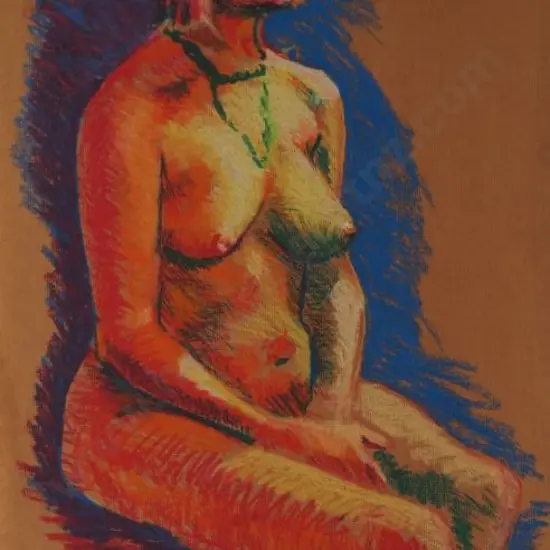 B. H. (20th Cent.) - Seated Nude