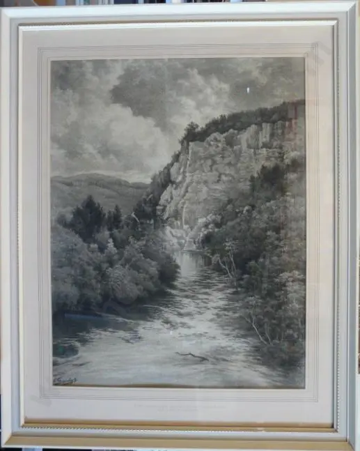 SANDYS, Edwin Roper (1845-1924) - Waikato River at Atiamuri Image 1++