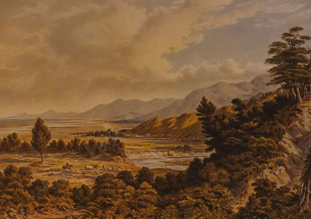 BARRAUD, Charles Decimus (1822-1897) - Wairarapa Lake - New Zealand Graphic & Descriptive (1877) Image 1++