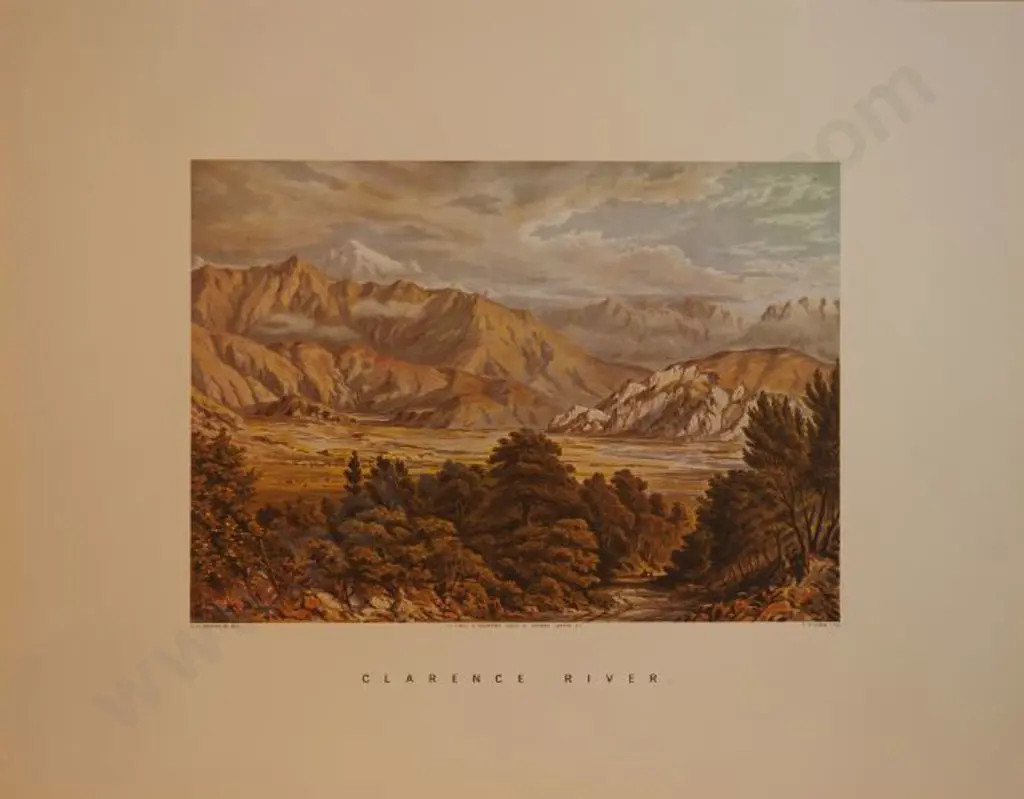 BARRAUD, Charles Decimus (1822-1897) - Clarence River - New Zealand Graphic & Descriptive (1877) Image 1++