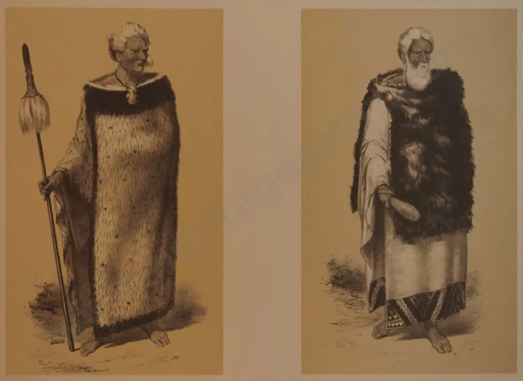 BARRAUD, Charles Decimus (1822-1897) - Chief Rangihaieta and Chief Te Puni - New Zealand Graphic & Descriptive (1877) Image 1++