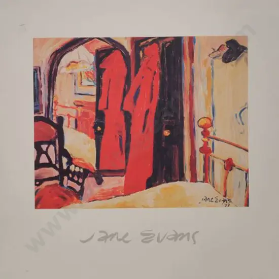 EVANS, Jane (1946-2015) - Bedroom in Red