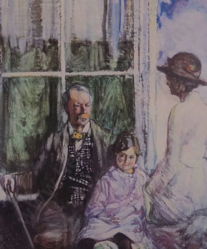 HODGKINS, Frances (1869-1947) - Portrait of Moffat Lindner, 1916 Image 1++