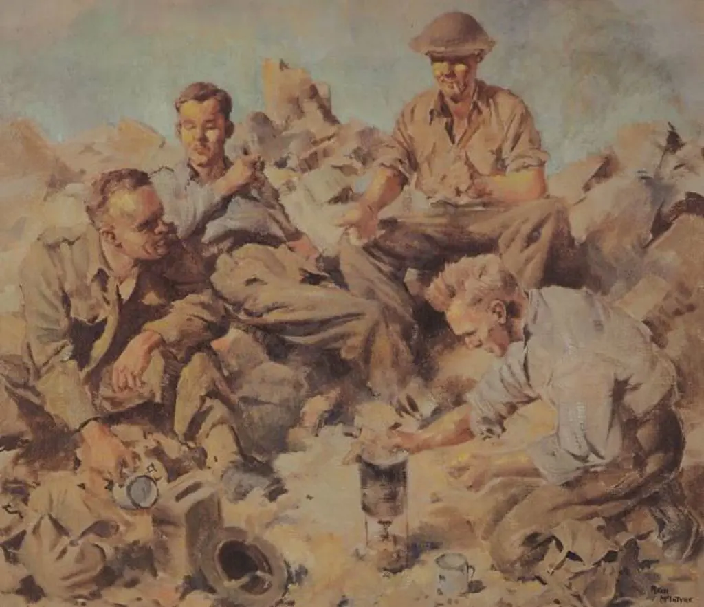 McINTYRE, Peter (1910-1995) - Kiwis (McIntyre war picture) Image 1++