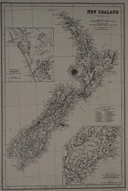 HUGHES, William (1818-1876) - Map of New Zealand Image 1++