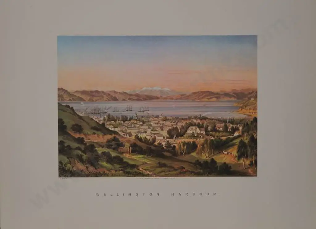 BARRAUD, Charles Decimus (1822-1897) - Wellington Harbour Image 1++