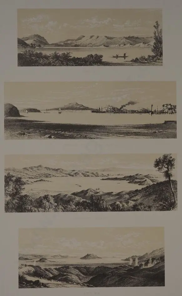 BARRAUD, Charles Decimus (1822-1897) - Rotoiti, Freeman's Bay Auckland, Coromandel Harbour, Rotorua Image 1++