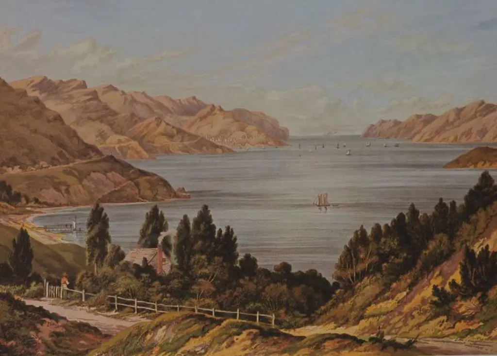 BARRAUD, Charles Decimus (1822-1897) - Lyttelton Harbour Image 1++