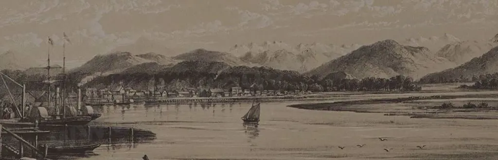 BARRAUD, Charles Decimus (1822-1897) - Lake Coleridge, Cheviot Hills Station. Mt Cook, Holitika River Image 1++