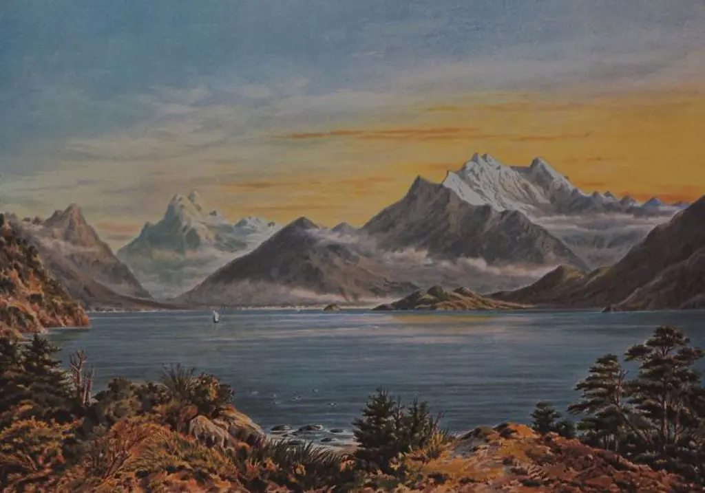 BARRAUD, Charles Decimus (1822-1897) - Lake Wakatipu Image 1++