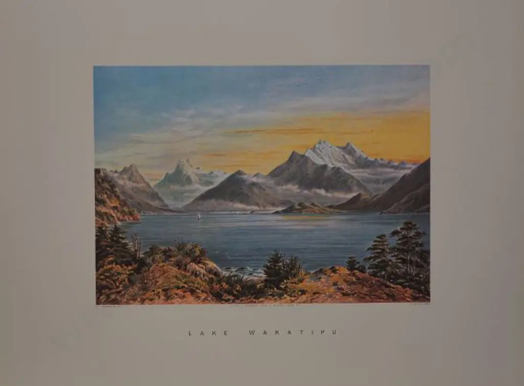 BARRAUD, Charles Decimus (1822-1897) - Lake Wakatipu Image 1++