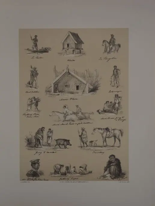 BARRAUD, Charles Decimus (1822-1897) - Maori Life - Series of Images Image 1++