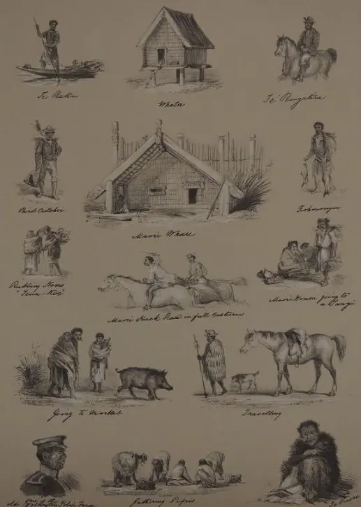 BARRAUD, Charles Decimus (1822-1897) - Maori Life - Series of Images Image 1++