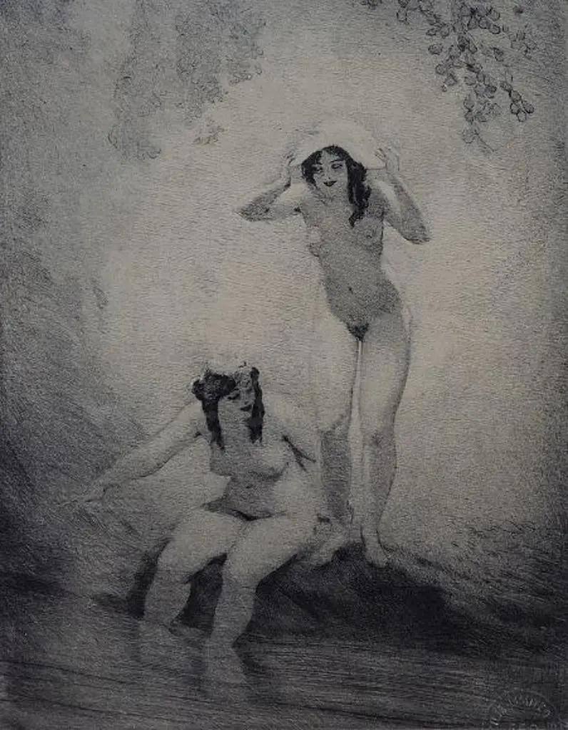 LINDSAY, Norman (1879-1969) - River Nymphs Image 1++