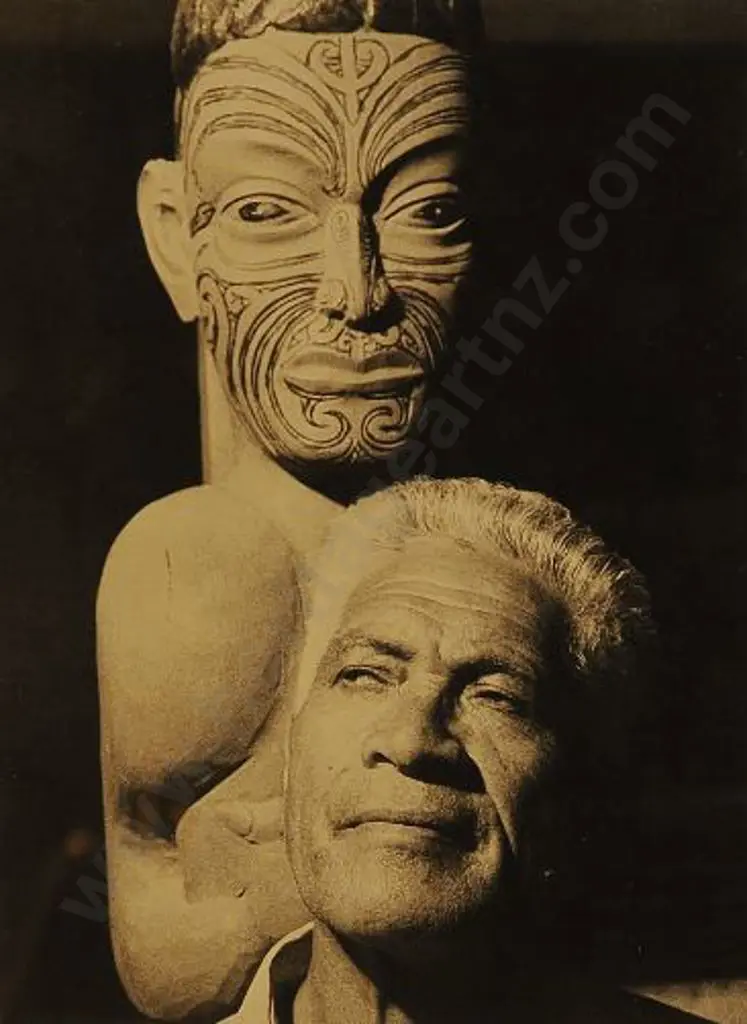 LEE-JOHNSON, Eric (1908-1994) - Peter Hepera at Waitangi Treaty House, Northland, 1957 Image 1++