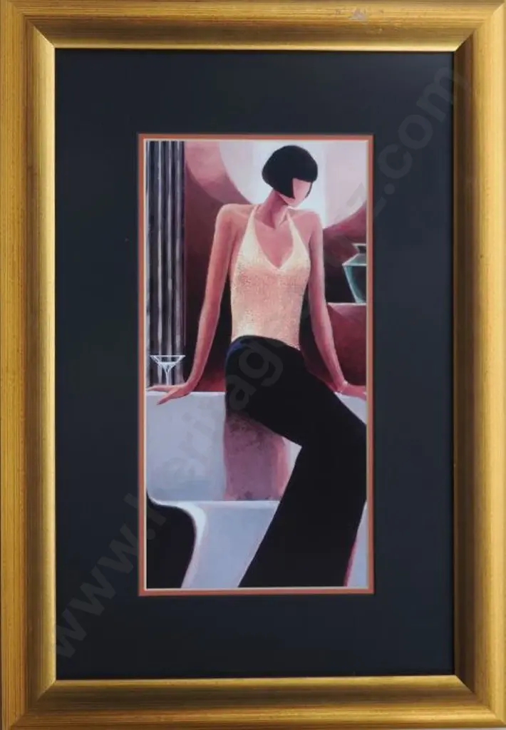 UNKNOWN (Style of Tamara de Lempicka) - Elegant lady seated Image 1++